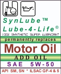 SynLube Lube‑4‑Life ADD OIL Motor Oil